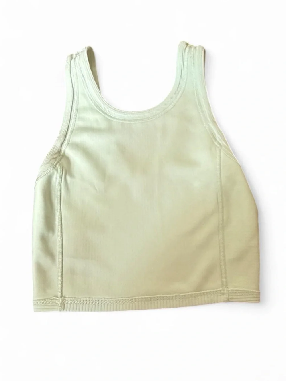 Lululemon Ribbed V-Neck Crop Tank Top LIGHT GREEN  Size 0